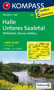 KOMPASS Wanderkarte Halle - Unteres Saaletal - Mittelelbe - Dessau - Roßlau, MAIRDUMONT: KOMPASS-Wanderkarten