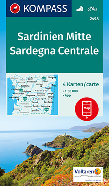 KOMPASS Wanderkarte Sardinien Mitte, Sardegna Centrale, MAIRDUMONT: KOMPASS-Wanderkarten