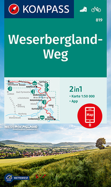 KOMPASS Wanderkarte Weserbergland-Weg, MAIRDUMONT: KOMPASS-Wanderkarten