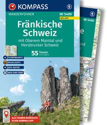 Fränkische Schweiz mit Oberem Maintal und Hersbrucker Schweiz, 55 Touren mit Extra-Tourenkarte, MAIRDUMONT: KOMPASS Wanderführer