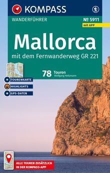 Mallorca, 78 Touren mit Extra-Tourenkarte, MAIRDUMONT: KOMPASS Wanderführer