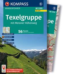 Texelgruppe mit Meraner Höhenweg, 56 Touren mit Extra-Tourenkarte, MAIRDUMONT: KOMPASS Wanderführer
