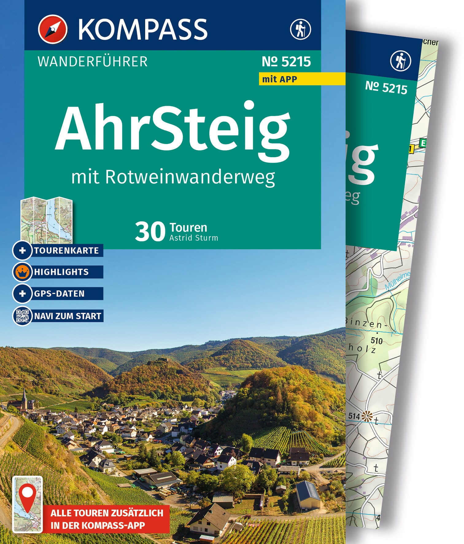 MAIRDUMONT Ahrsteig mit Rotweinwanderweg, 30 Touren/Etappen mit Extra-Tourenkarte