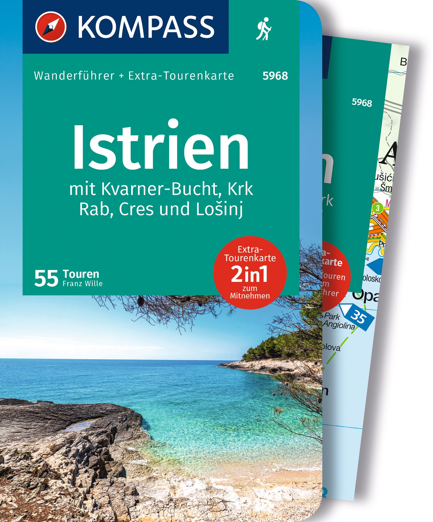 MAIRDUMONT Istrien mit Kvarner-Bucht, Krk, Rab, Cres und Losinj, 55 Touren mit Extra-Tourenkarte