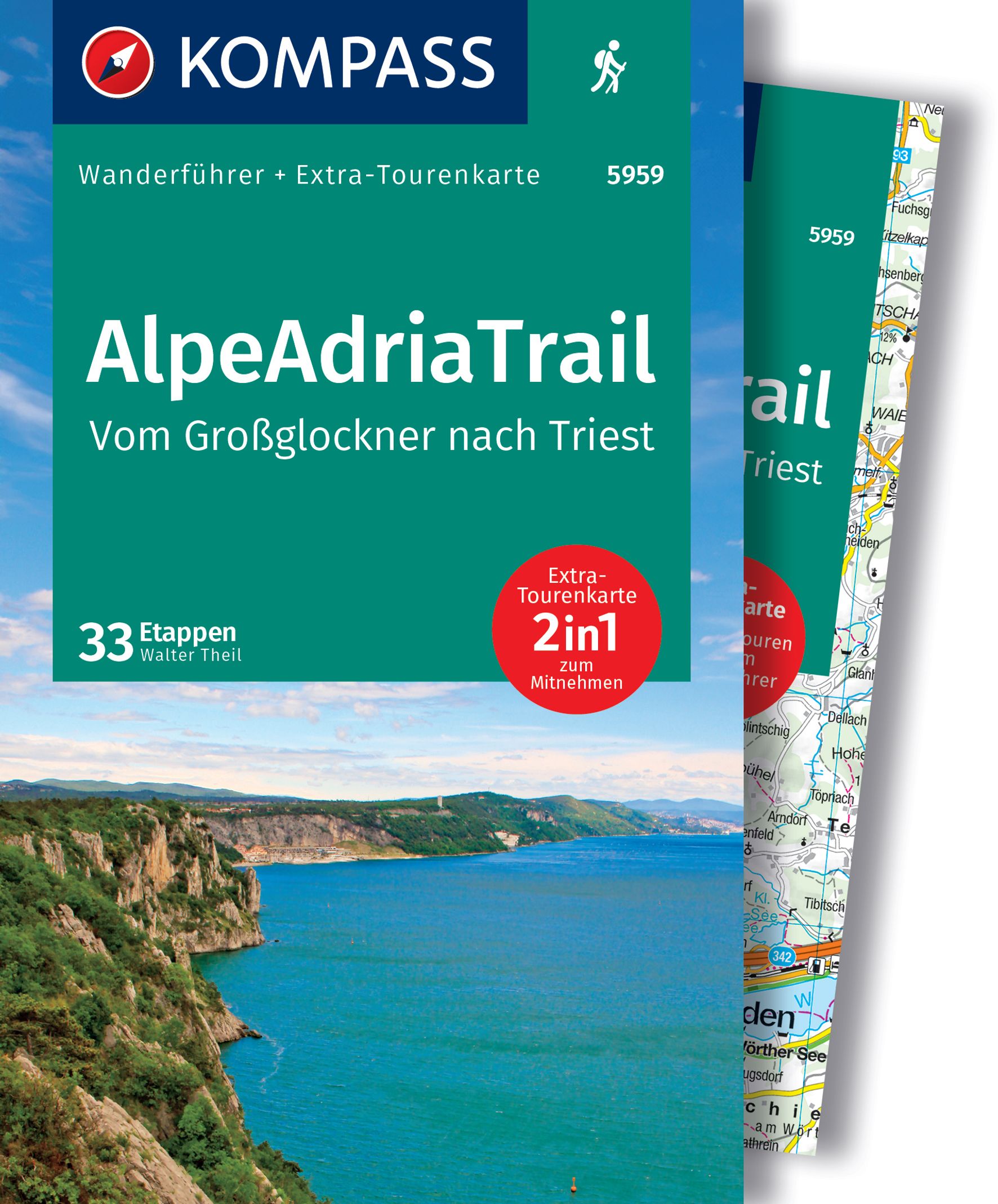 MAIRDUMONT AlpeAdriaTrail, Vom Großglockner nach Triest, 33 Etappen mit Extra-Tourenkarte