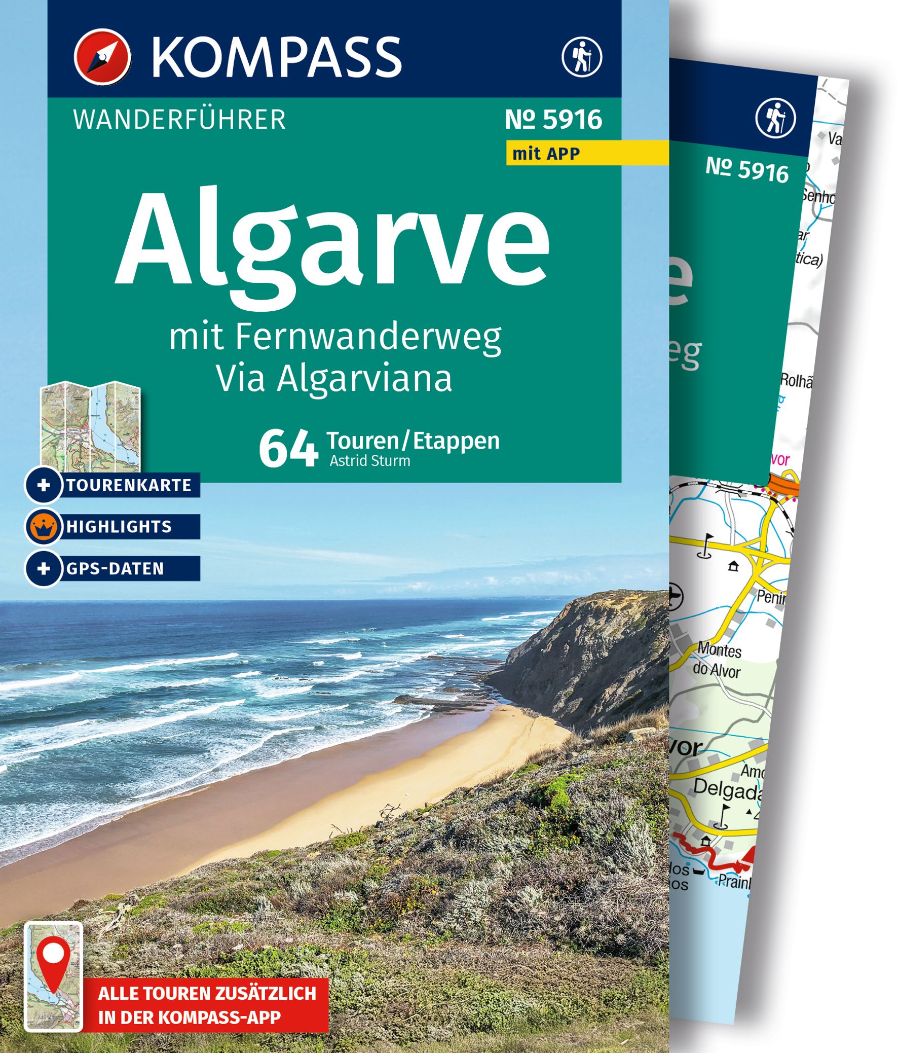 MAIRDUMONT Algarve mit Fernwanderweg Via Algarviana, 64 Touren / Etappen mit Extra-Tourenkarte